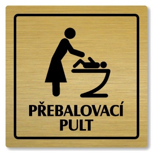 Přebalovací pult, 80x80mm, zlatá, Arizona